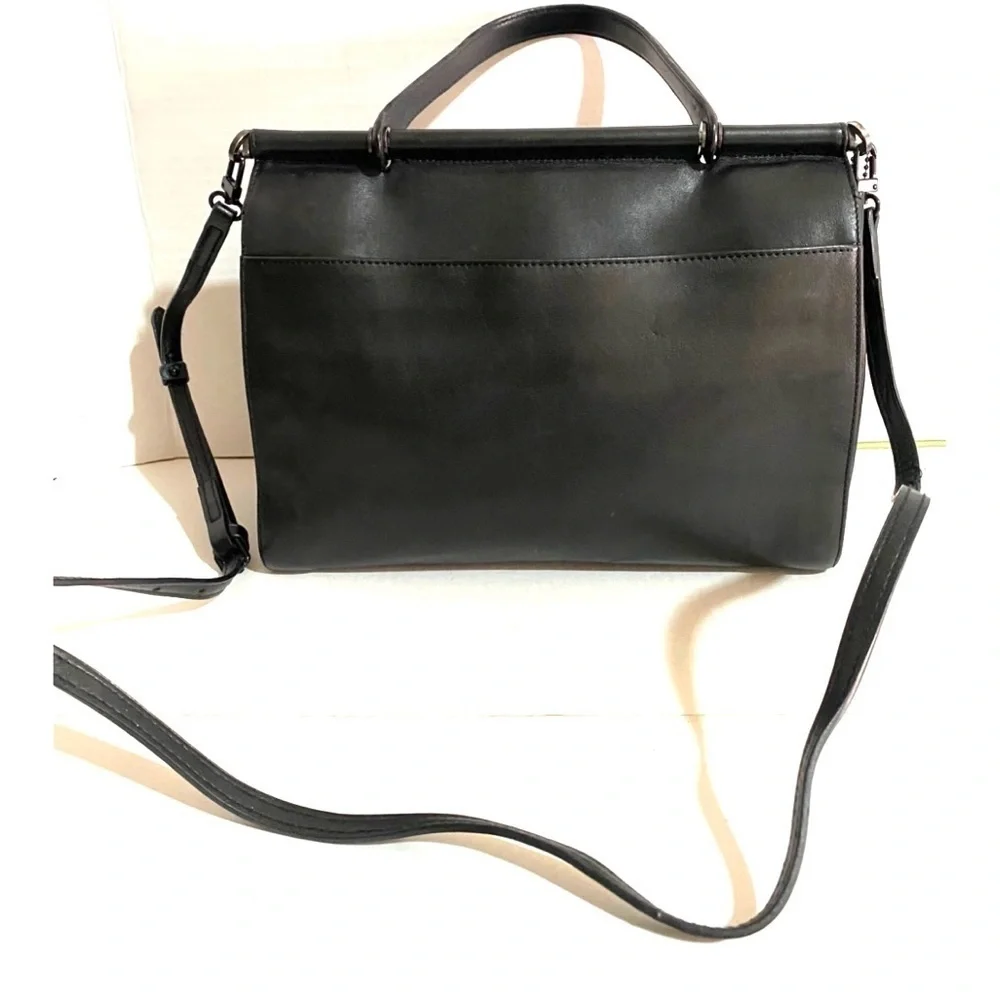 Coach vintage black leather crossbody handbag - Picture 4 of 10